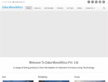 Tablet Screenshot of dakarefractories.com